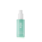 A light teal spray bottle labeled "IREN Shizen" with a white cap contains the "KEEP THE PEACE Hydra-Soothe Essence Lotion," enriched with Centella Asiatica to enhance skin moisture.