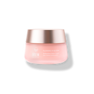 A jar of FLOWERS IN BLOOM Antioxidant Water Cream by IREN Shizen, designed for sensitive skin, featuring a pink container and a metallic cap, isolated on a white background.