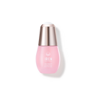 A customized onsen skincare serum in a pink bottle with a pink cap on a black background.